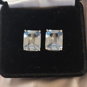 M+J Savitt Sterling Silver Topaz Earring
